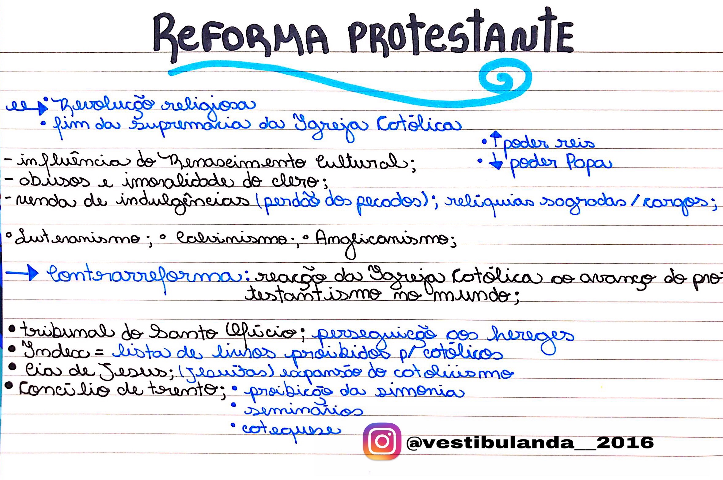 Mapa Mental - Reforma Protestante - História