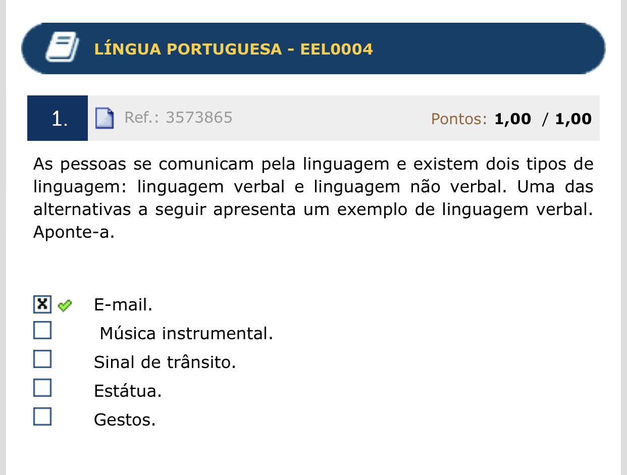 Língua Portuguesa - Lingua Portuguesa Av1