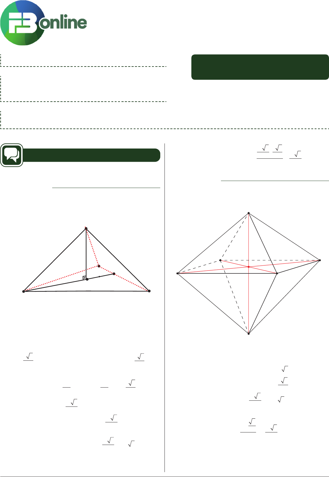 Grátis: Geometria do Tetraedro e Octaedro Regular - Material Claro e  Objetivo em PDF para Estudo Rápido, image size:1078x1563