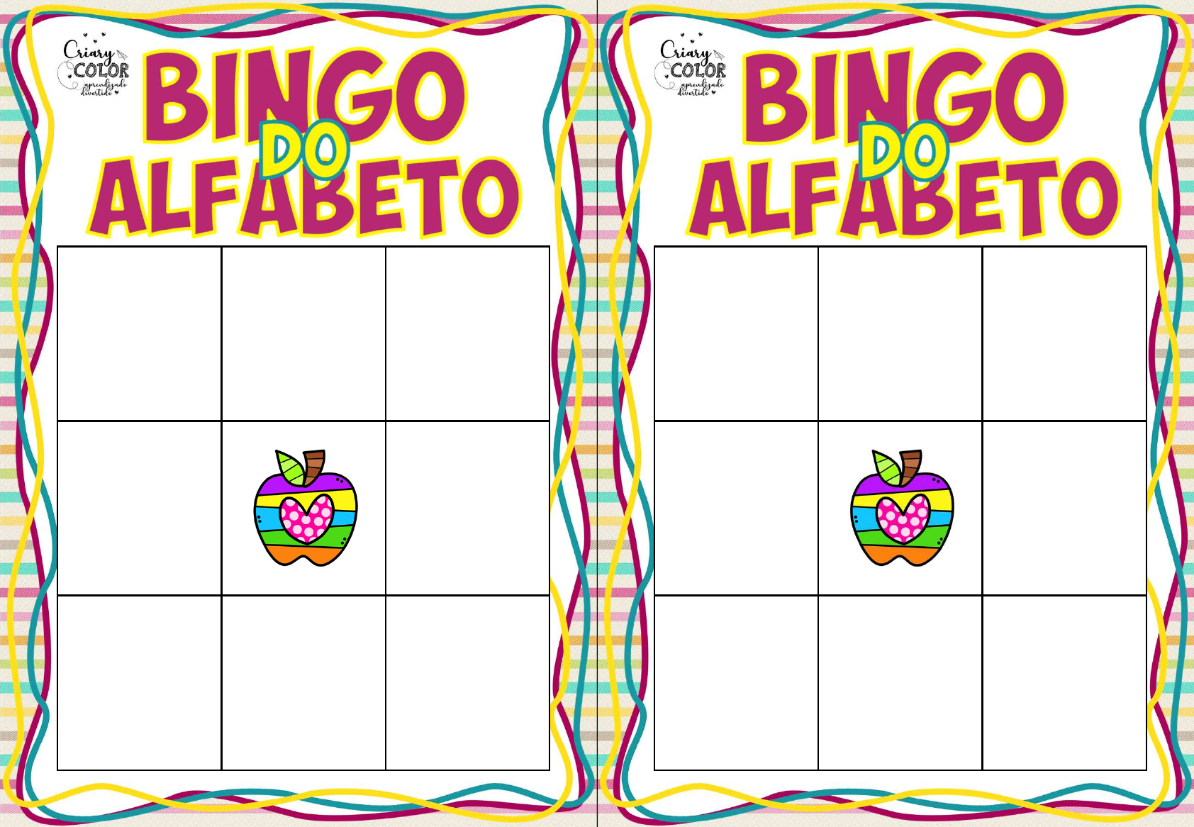 Bingo do Alfabeto  Atividade de Alfabetização e Letramento