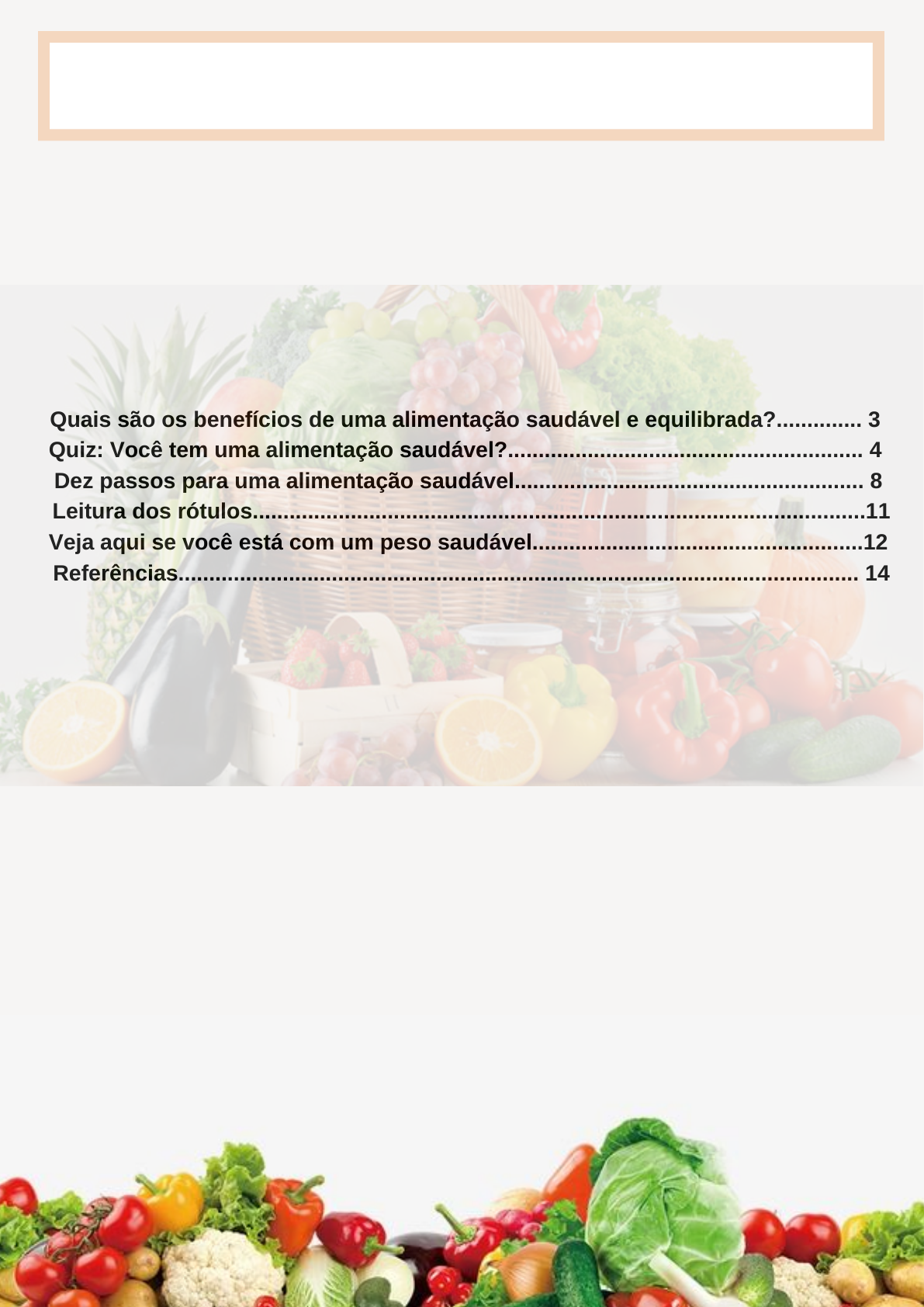 Quiz sobre alimentação saudável