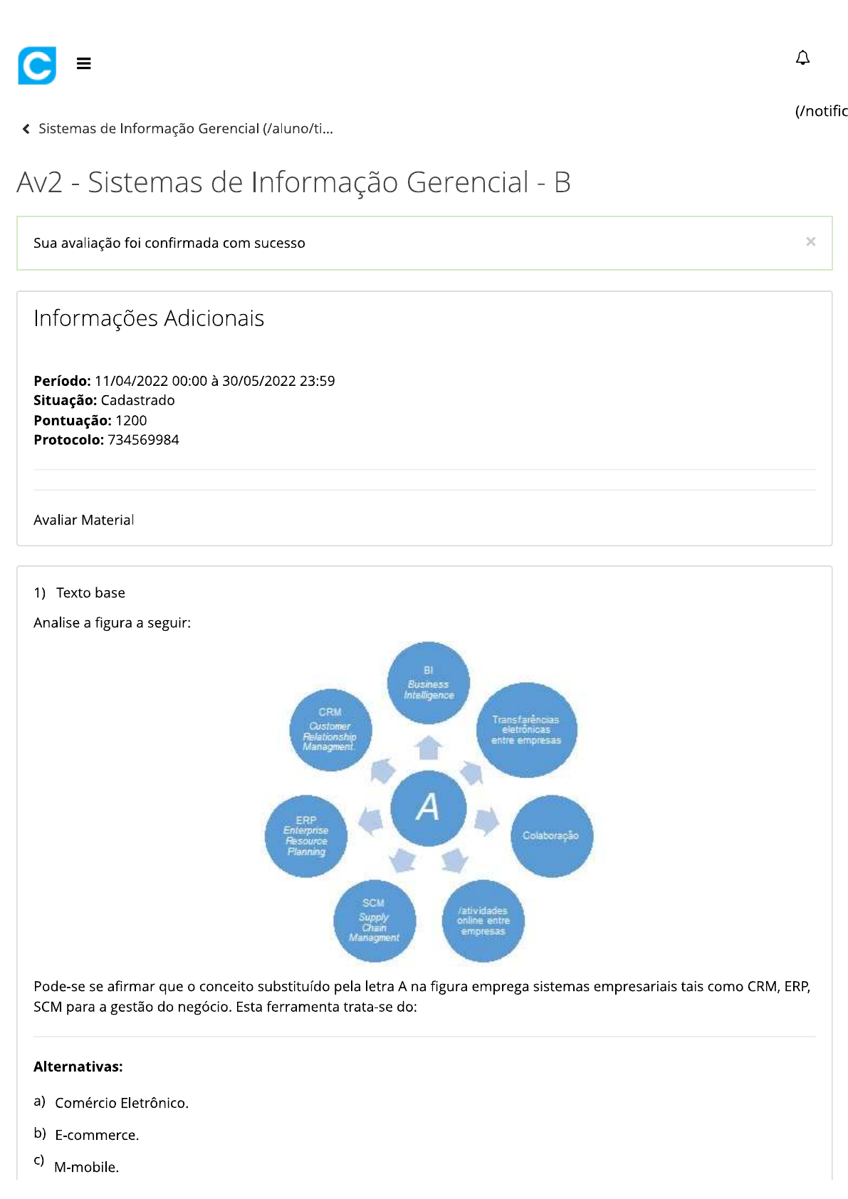 Av2 - Sistemas De Informação Gerencial - B - Sistemas De Informação ...