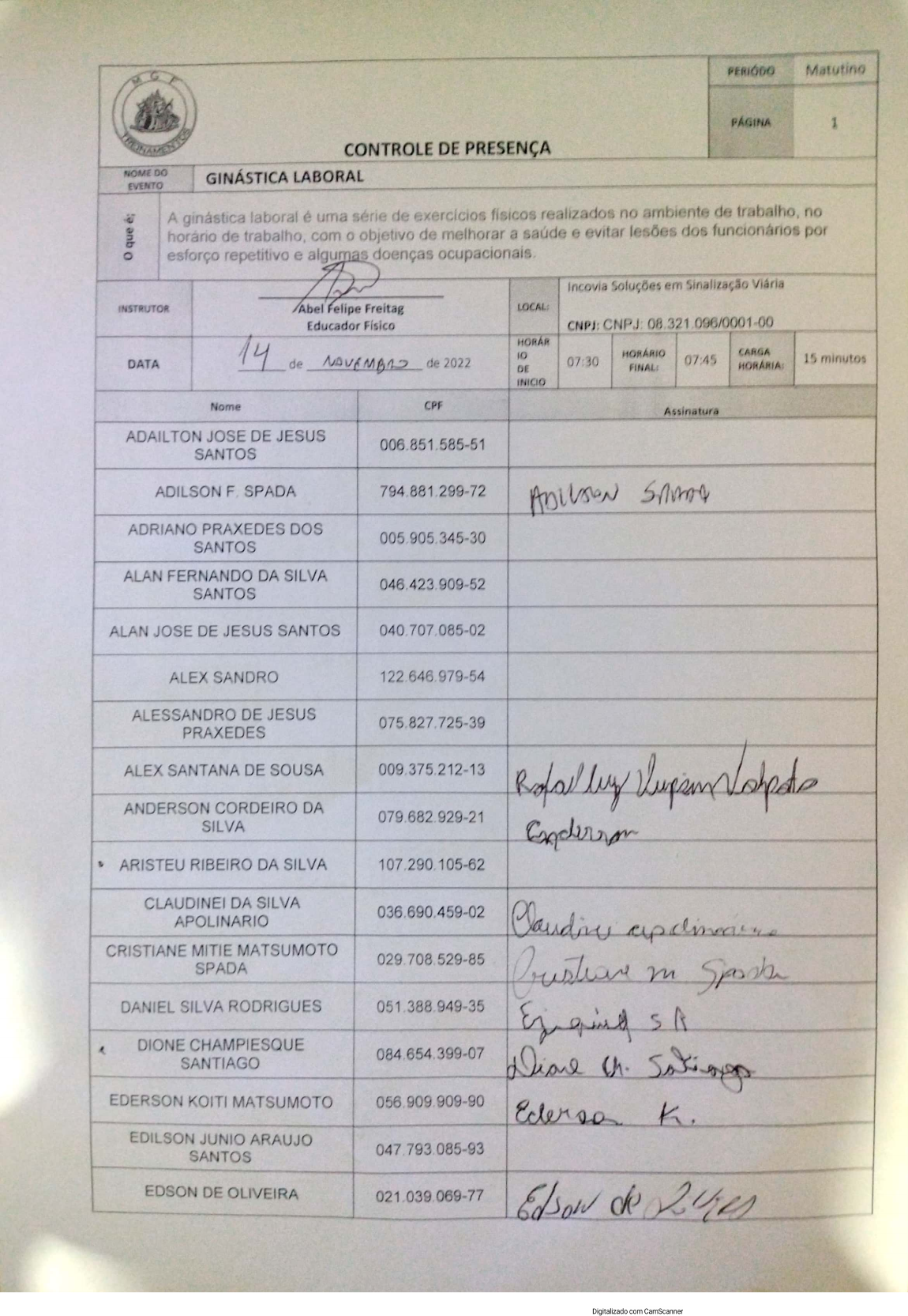 14 11 Presença Incovias Ginástica Laboral 2830