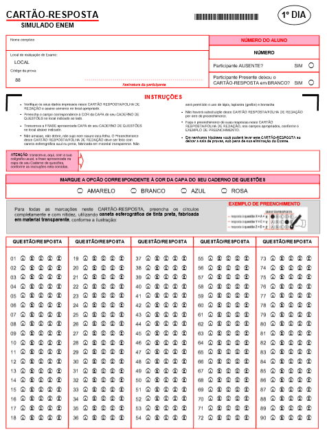 Cartao Do Enem - Enem