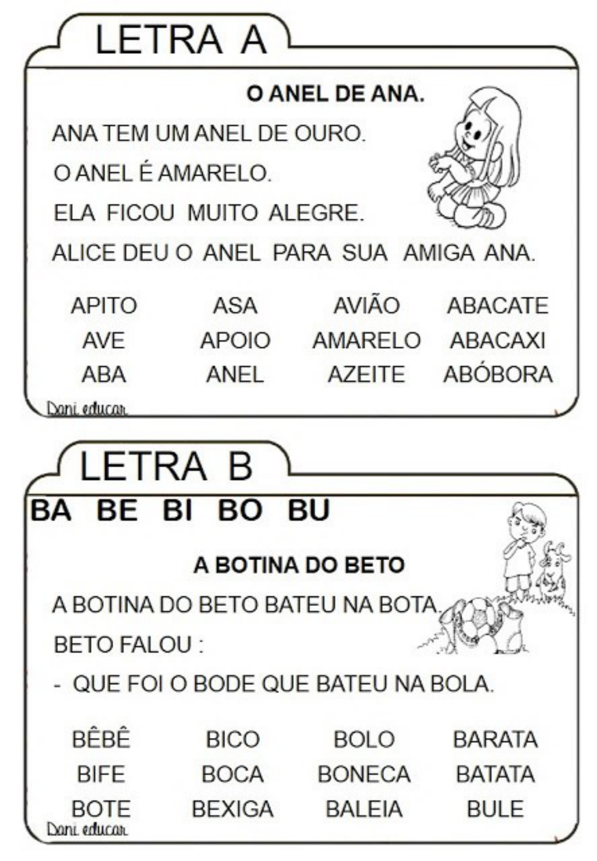 FICHA DE LEITURA TEXTINHOS - Português