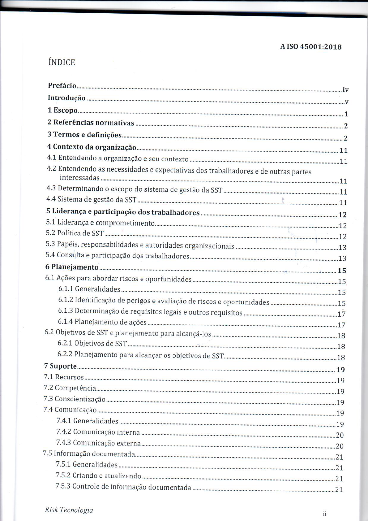 ISO 45001 ISO 2018 NORMA SISTEMA DE GESTAO DA SAUDE E SEGURANCA DO ...