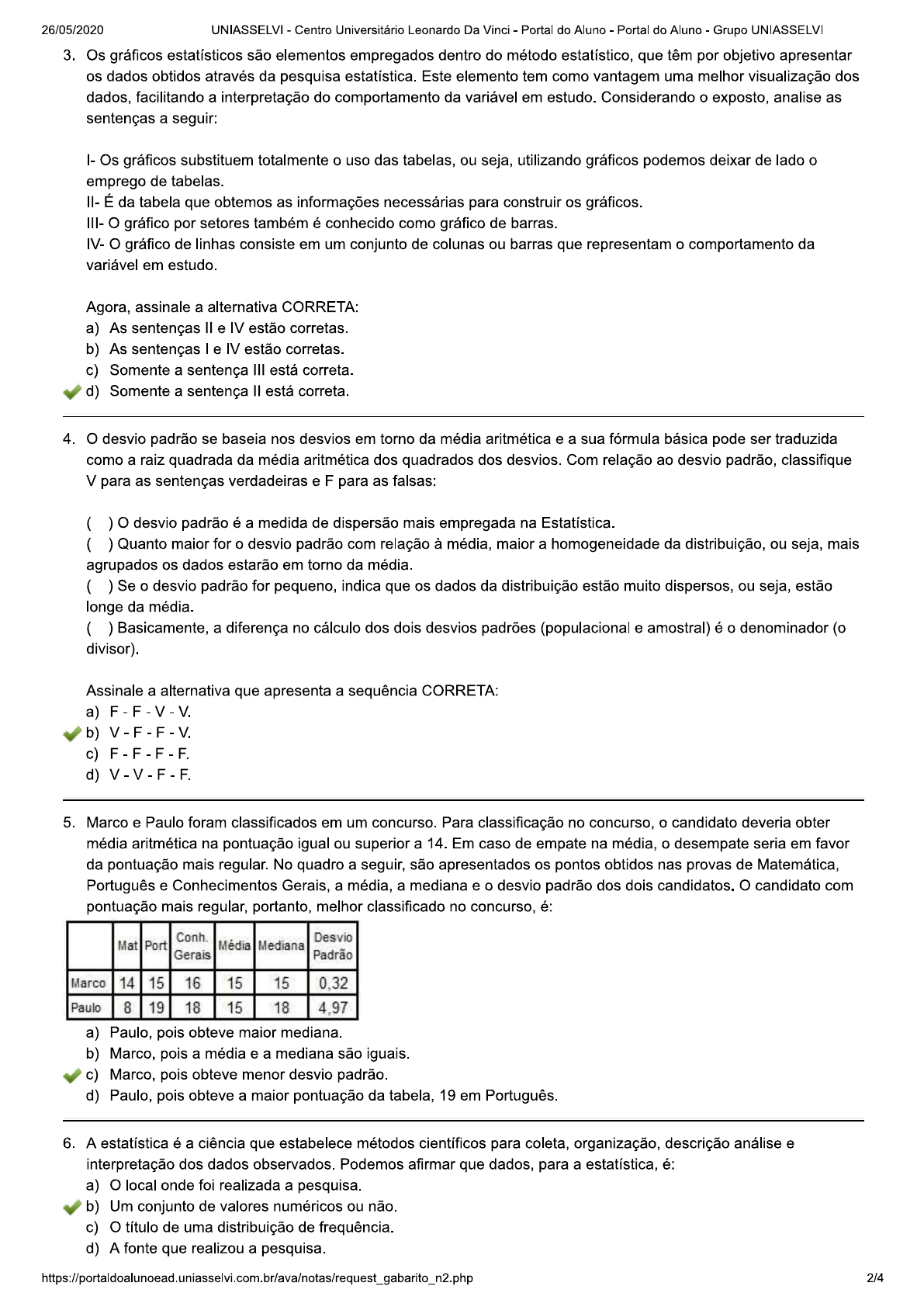 Métodos Quantitativos - Prova II - Métodos Quantitativos