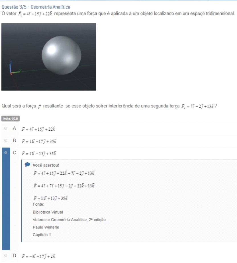 Apol 2 Geometria Analitica Geometria Analítica 4414