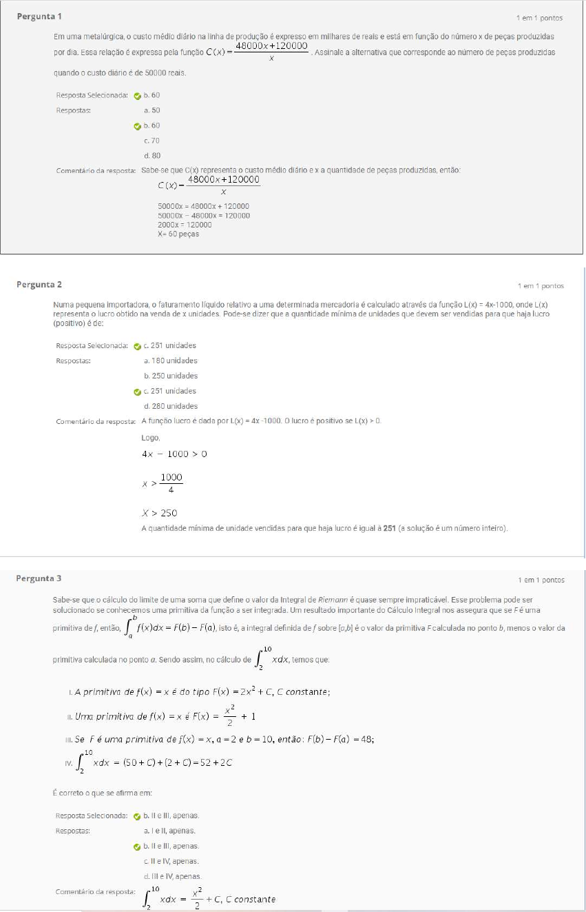 QUIZ MATEMÁTICA - SENAC