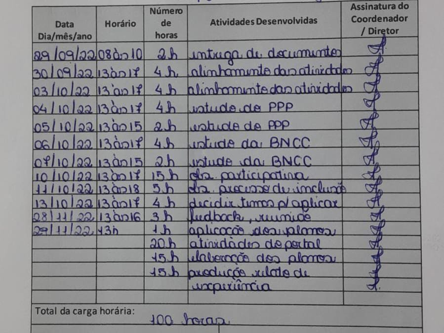 Qual é a carga horária de um estagiário? 