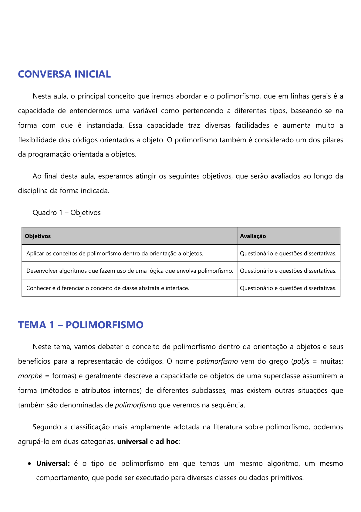 Programação Orientada a Objetos JAVA OverLoading Sobrecarga - Aula 02 