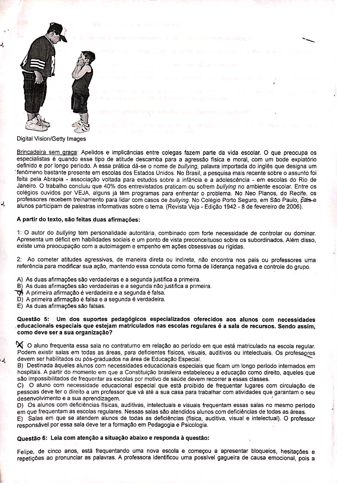 Prova Educação Inclusiva Educação Inclusiva Prova Educação Inclusiva Educação Inclusiva